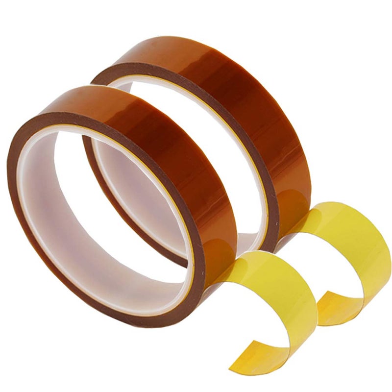 EQUTY BAYMERS 2 Rolls 20mm X 33m 108ft Heat Tape,Adhesive Heat Resistant/Transfer Tape, Heat Vinyl Thermal Sublimation Press Tape,No Residue,Electronics,Soldering,Protecting Circuit Board - Image 1